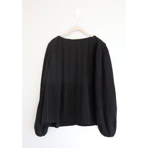 Maje Lockin black pleated top (vendor size 2)